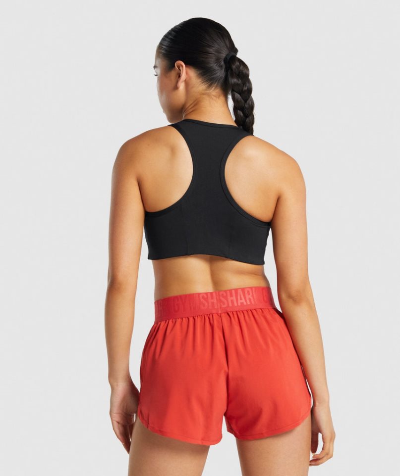 Women's Gymshark Essential Racer Back Sports Bra Black | NZ 8QUCIW